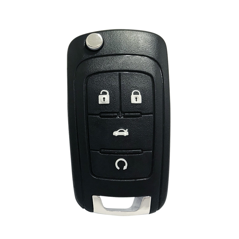 QN-RS413B Buick Excelle Station Wagon 4 Button Car Black Flip Remote 3 In 1 Switching By Button